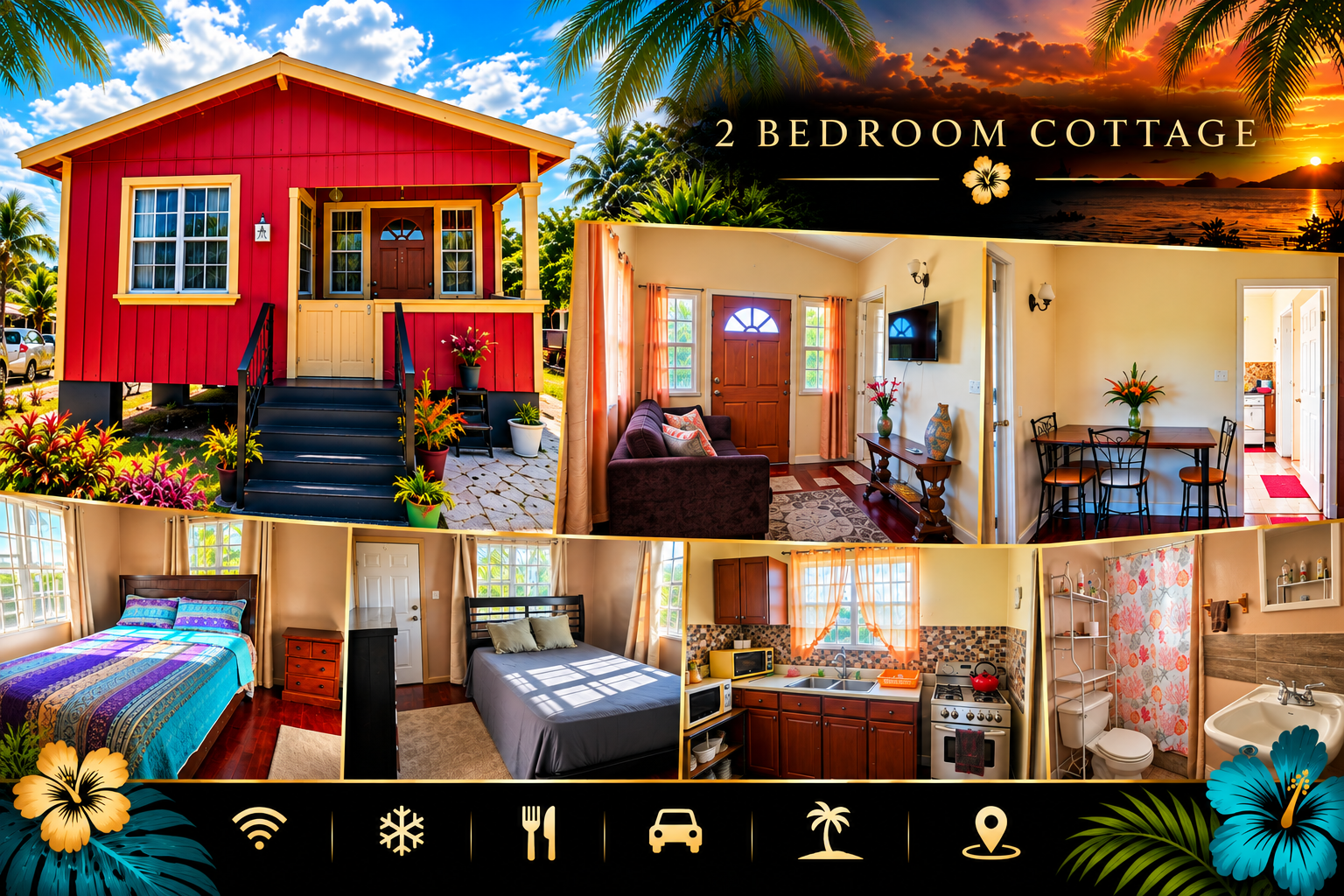 2 Bedroom Cottage collage