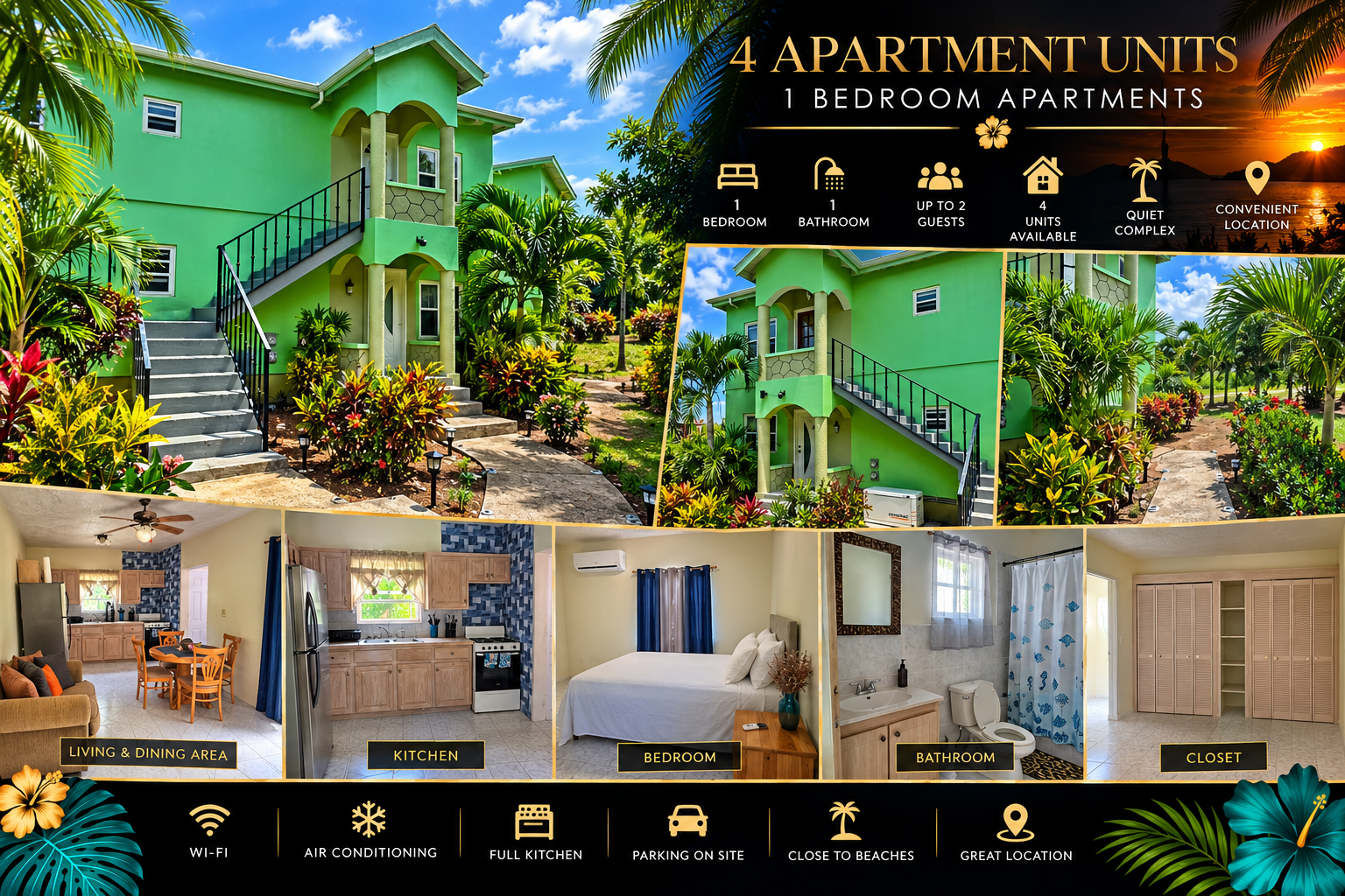 1 Bedroom Apartments collage