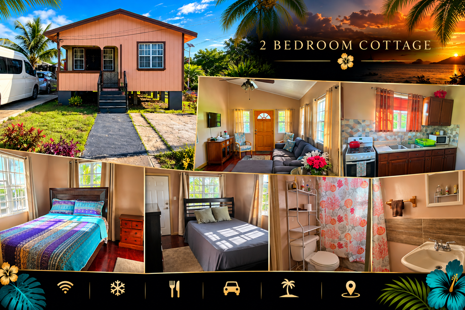 2 Bedroom Cottage collage